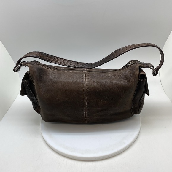 Fossil Handbags - Vintage Fossil Leather Crossbody Shoulder Hand Bag Purse Sedona Brown Hobo Boho
